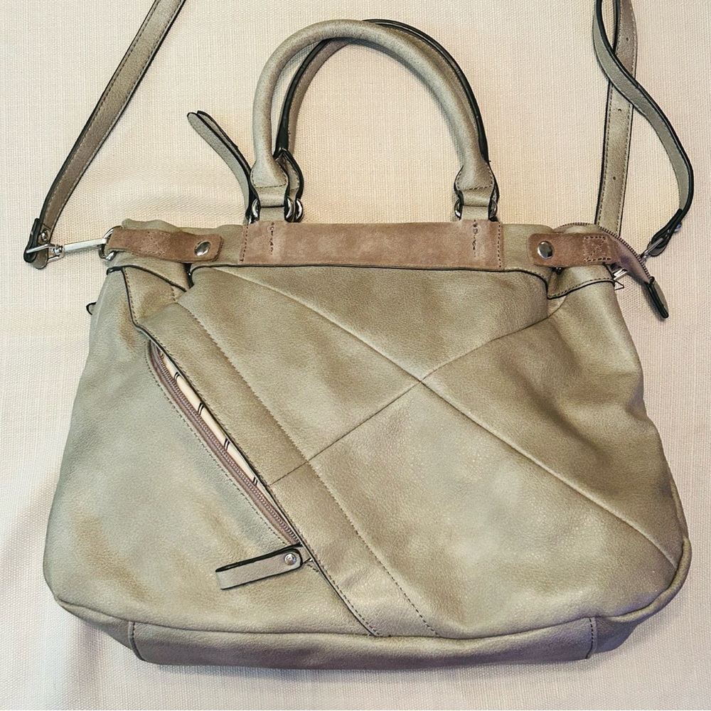 Moda luxe gray satchel bag